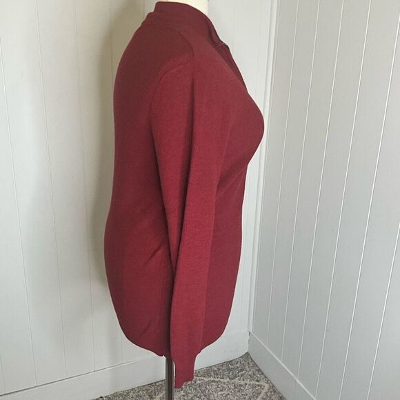 VTG 90s Liz Claiborne Performance Womens XL Red Pullover 1/4 Zip Thermal Jacket - Picture 6 of 14